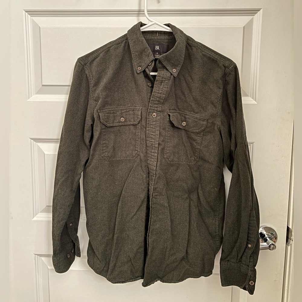 Banana Republic Men’s Green Flannel Shirt